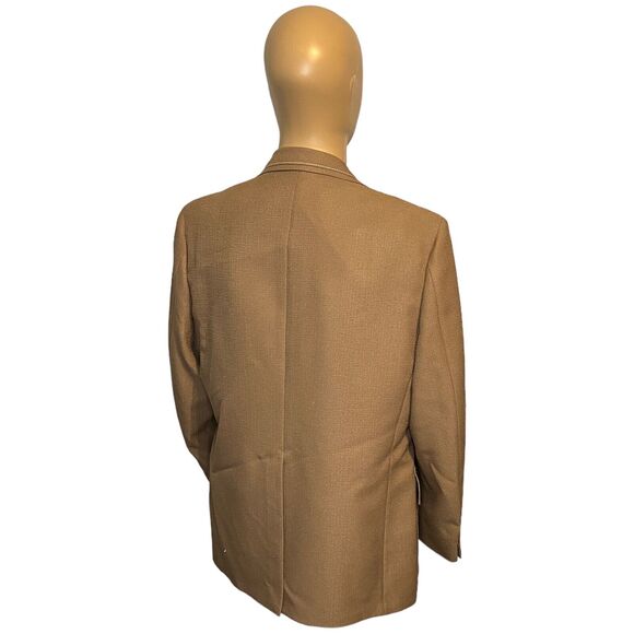 VTG Don Richards Brown Textured Single Breast 2 Button Equestrian Liner Suit 46 - Picture 5 of 11